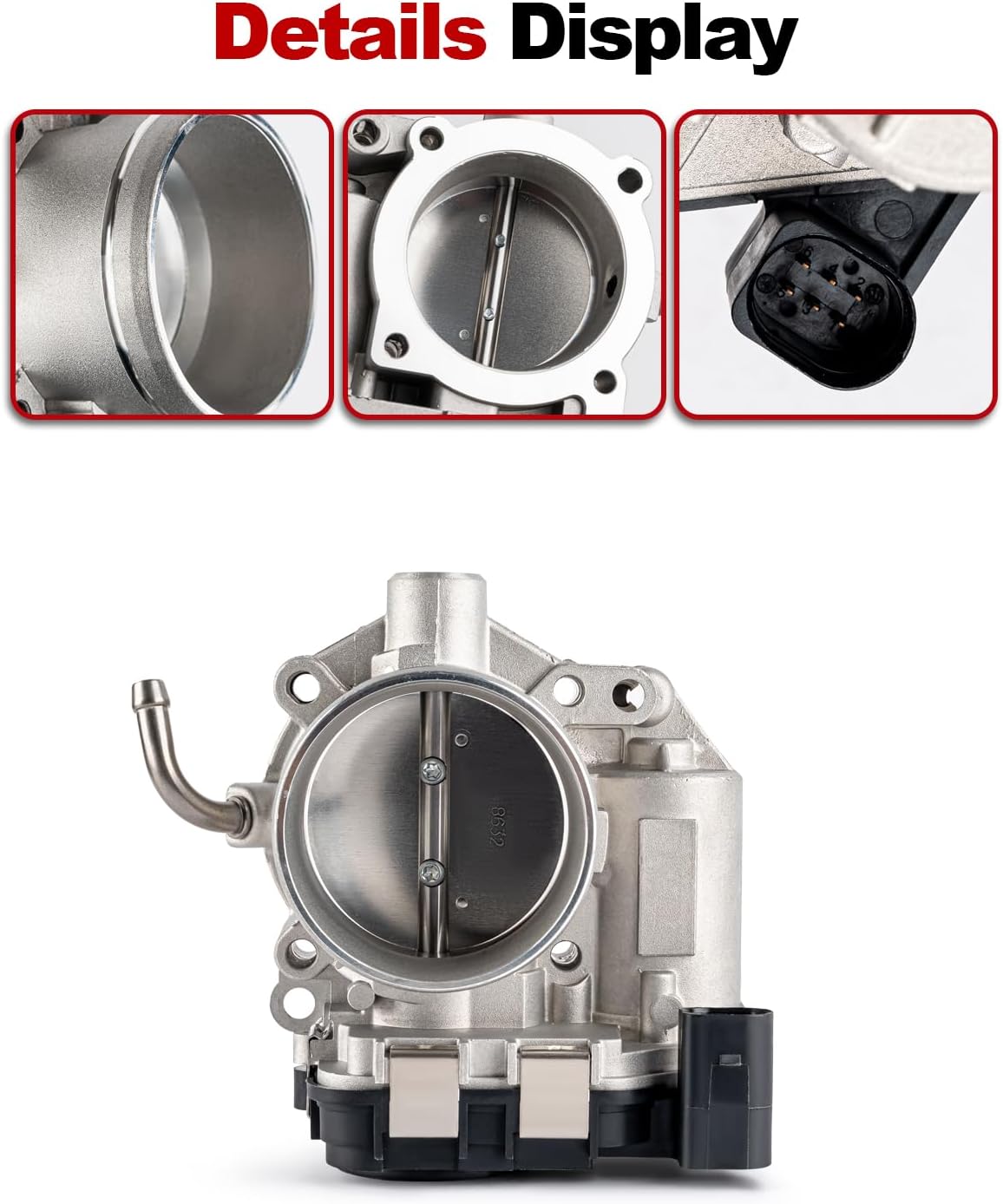 Electronic Throttle Body Compatible with 2007-2014 Volkswagen VW Beetle, 2010-2014 Golf, 2007-2014 Jetta, 2012-2014 Passat, 2007-2009 Rabbit L5 2.5L Replace 07K133062A, 07K-133-062A