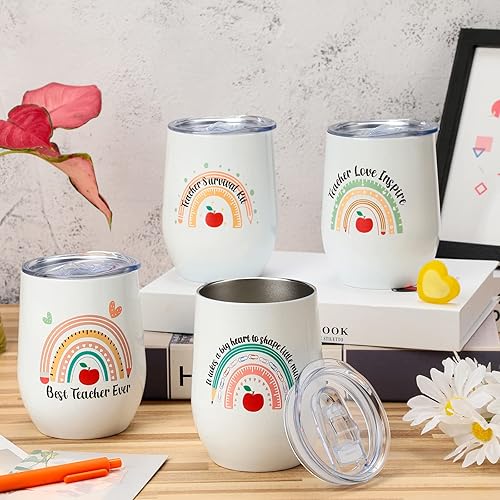 Miniatura 4 de 4 piezas de regalos para profesores para mujeres, taza para profesores, regalos de agradecimiento para estudiantes, regalos de cumpleaños para