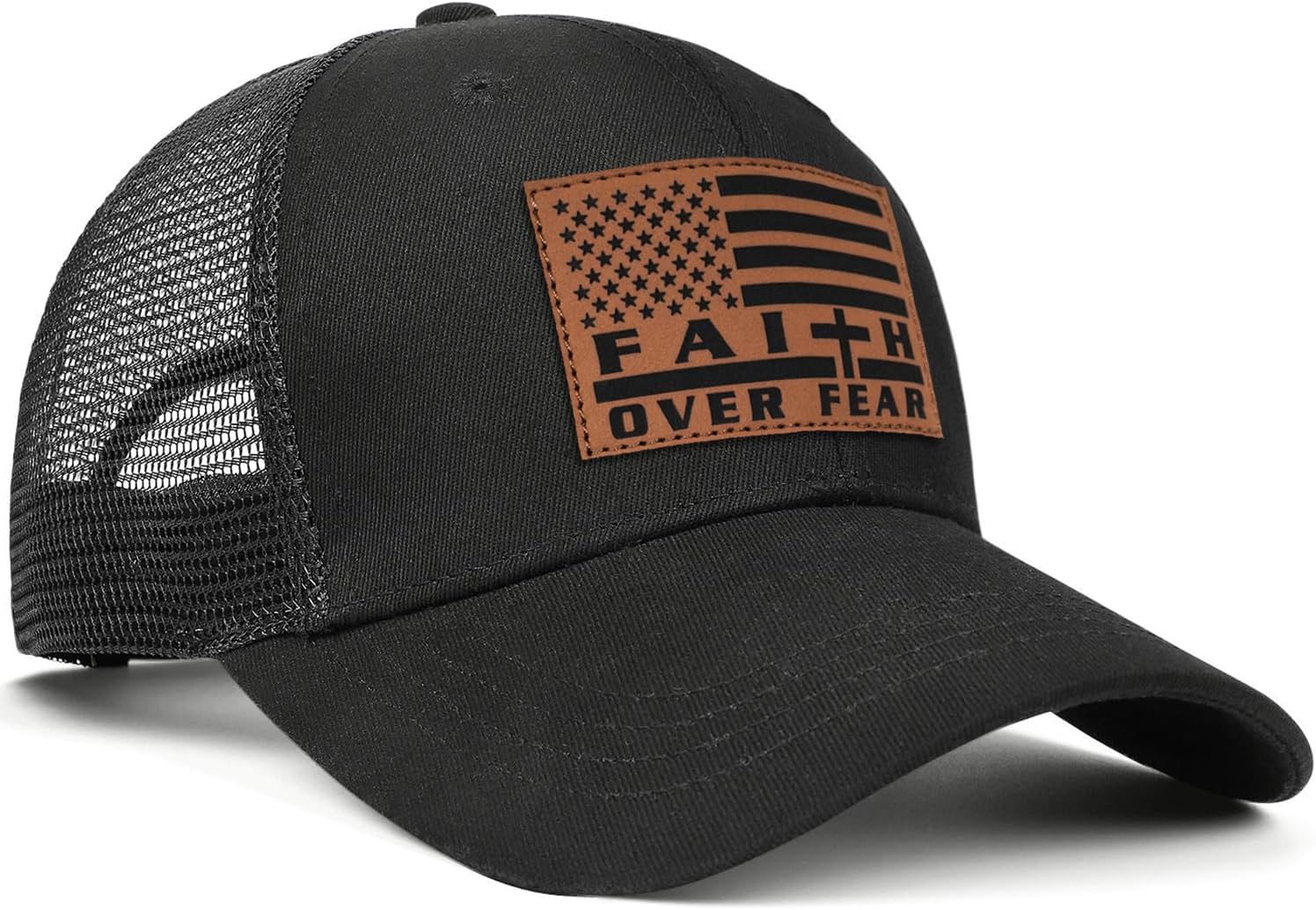 Jesus Hat Christian Gifts for Men American Flag Hats Faith Over Fear Hat Fathers Day Christmas Birthday Gifts for Friend - Image 3