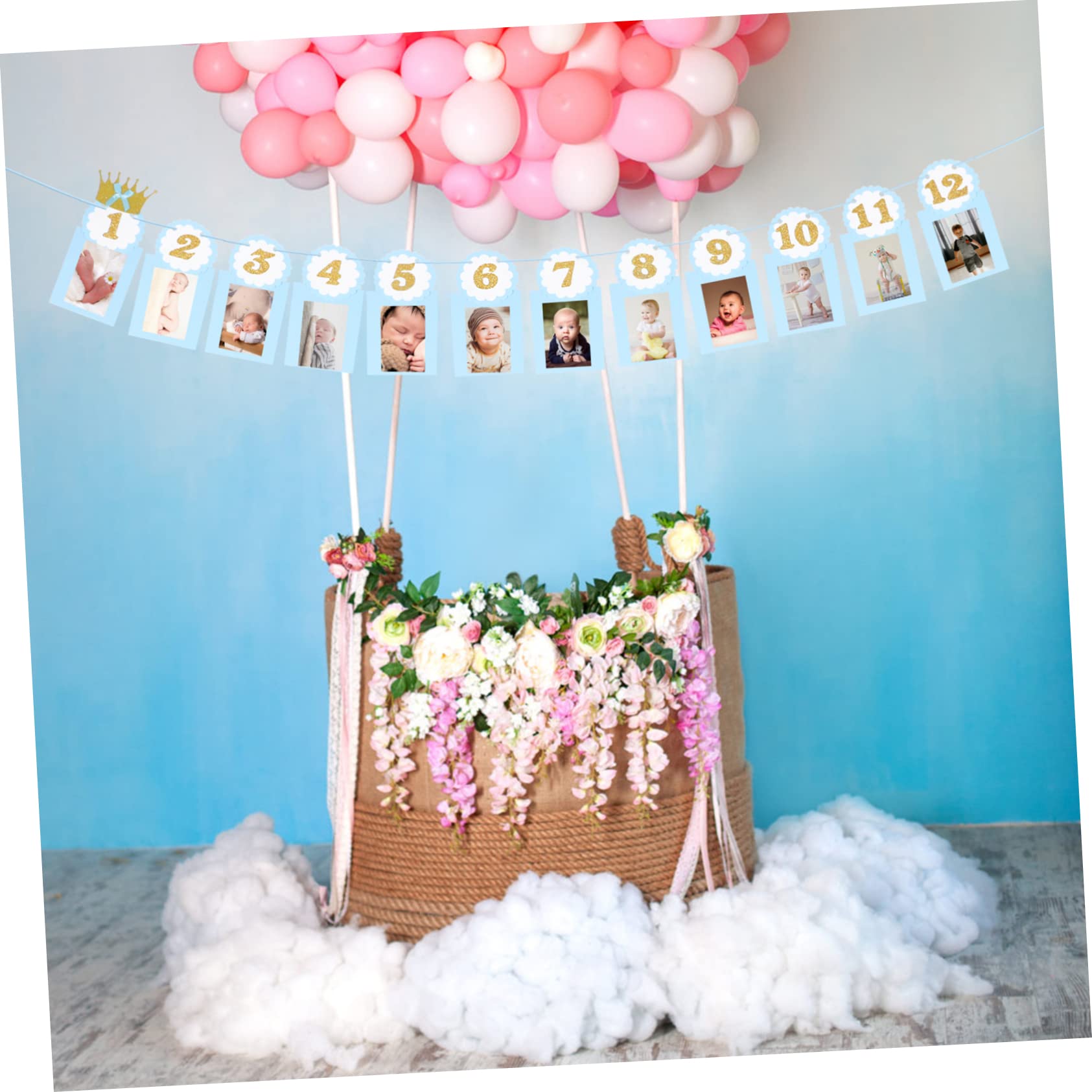 Toyvian 3 Set Di Banner Fotografici Per Il Primo Compleanno Attraenti Decorazioni Per Il Compleanno Del Bambino Articoli Per Feste