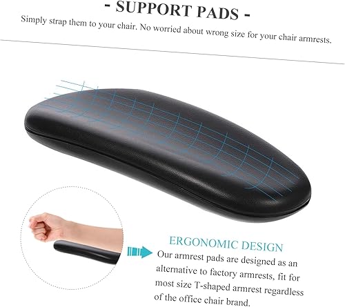 Miniatura 9 de MAGICLULU 2 piezas de almohadillas para coderas para silla y reposabrazos accesorios para sillas de ruedas, cojines para reposabrazos de silla de