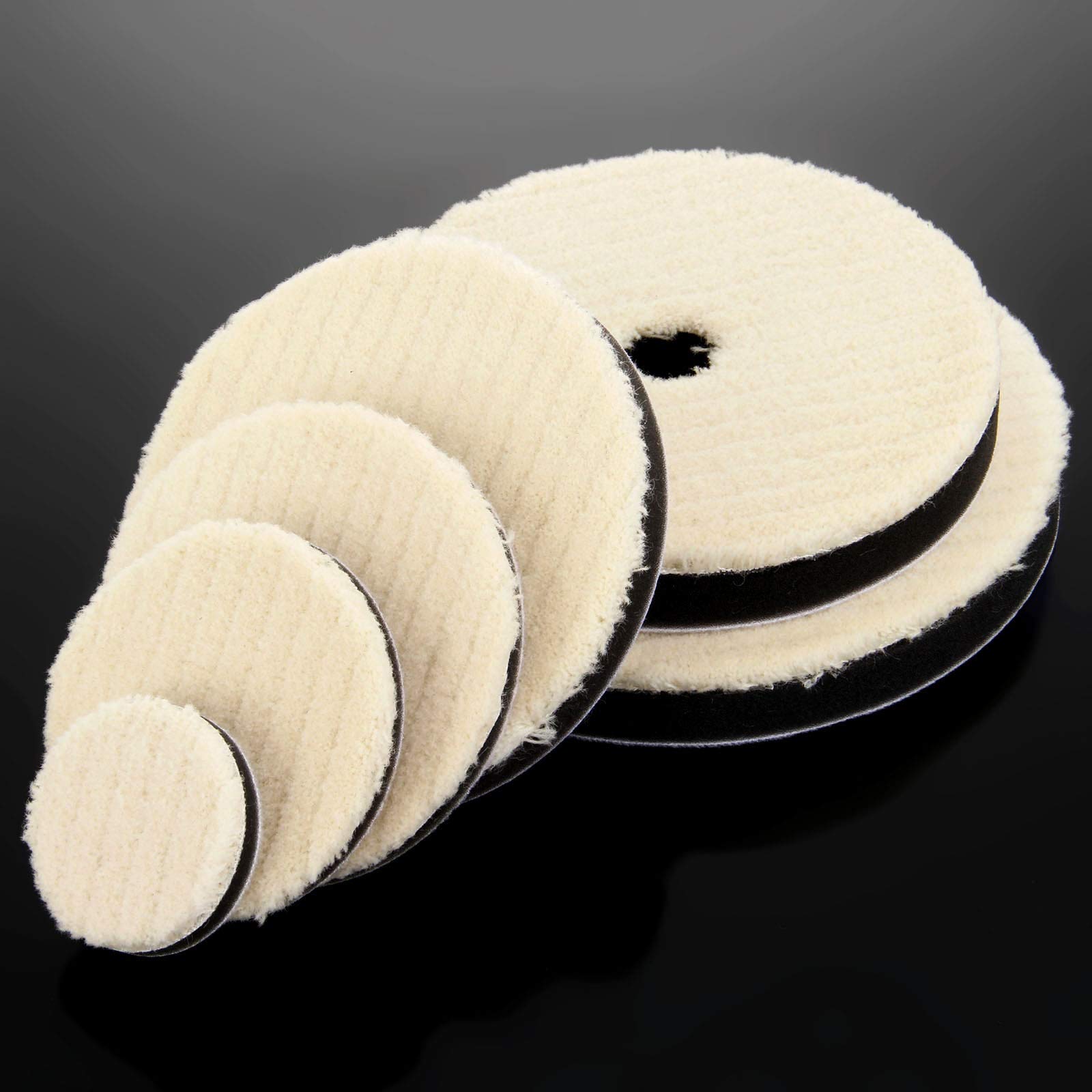 2 szt. 2/3/4/5/6/7 cala wełniana podkładka polerska do polerowania samochodu woskowanie polerowanie szlifowanie tarcza koła(6 inch 2Pcs)