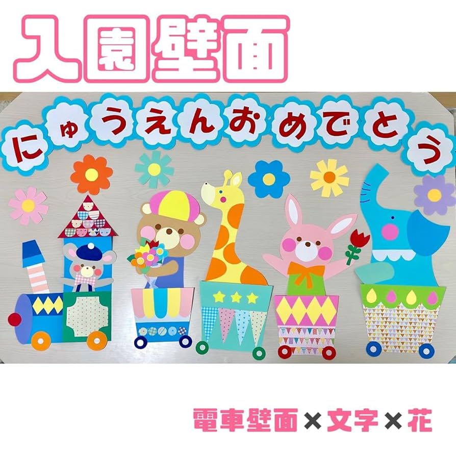 Amazon.co.jp: 入園壁面 壁面飾り 進級壁面 電車壁面 保育壁面