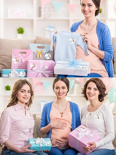 Miniatura 4 de 80 calcomanías de equipo para niño o niña, calcomanías de revelación de género para niño o niña, juego de 80 etiquetas bellamente diseñadas para