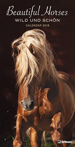 2018 Beautiful Horses Slim Poster Calendar - Animal Calendar - teNeues - 33 x 64cm
