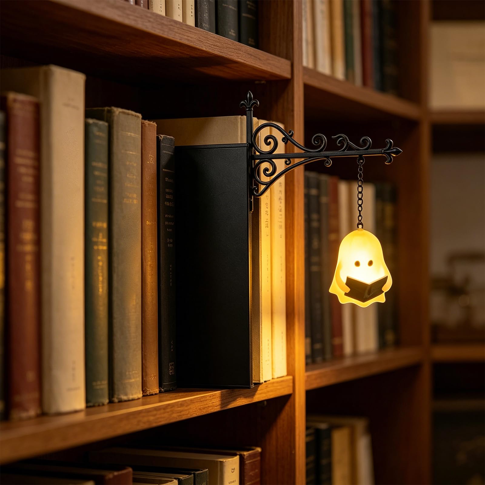 B Library Lantern Decorative Ookshelf Lighting, Reading Ook Shelf Lights For Ookworms, Us Warm Led Shelf Accent Decor, Portable Shelf Decor, Gift For Literary Lovers