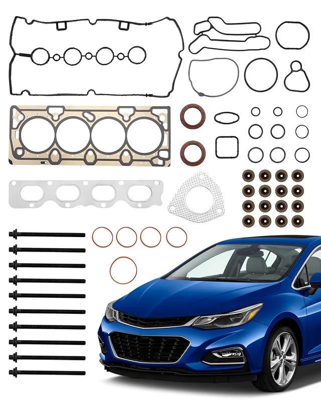 Kit de juntas do cabeçote do motor Gledewen 1,8 L com parafusos para Chevrolet Sonic e Cruze – 2011 a 2017