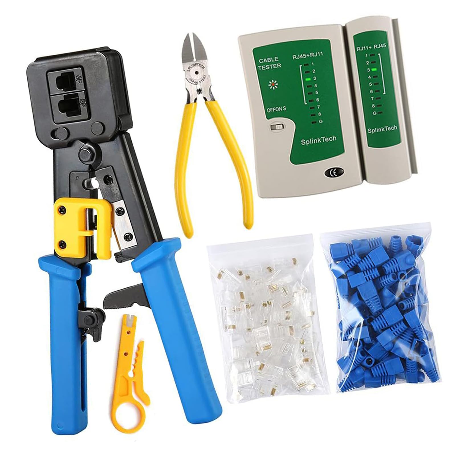 Laikoutd Ergonomic Handle Electrical Crimper Crimping Tool Set Provide Comfortable Grip For Prolonged Use On Electrical Projects Maintenance Crimping Set
