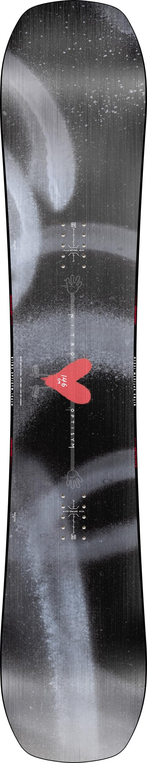 Nitro Deski snowboardowe męskie Optisym Mid-Wide BRD, freestyleboard, Asym Twin, Cam-Out Camber, Park