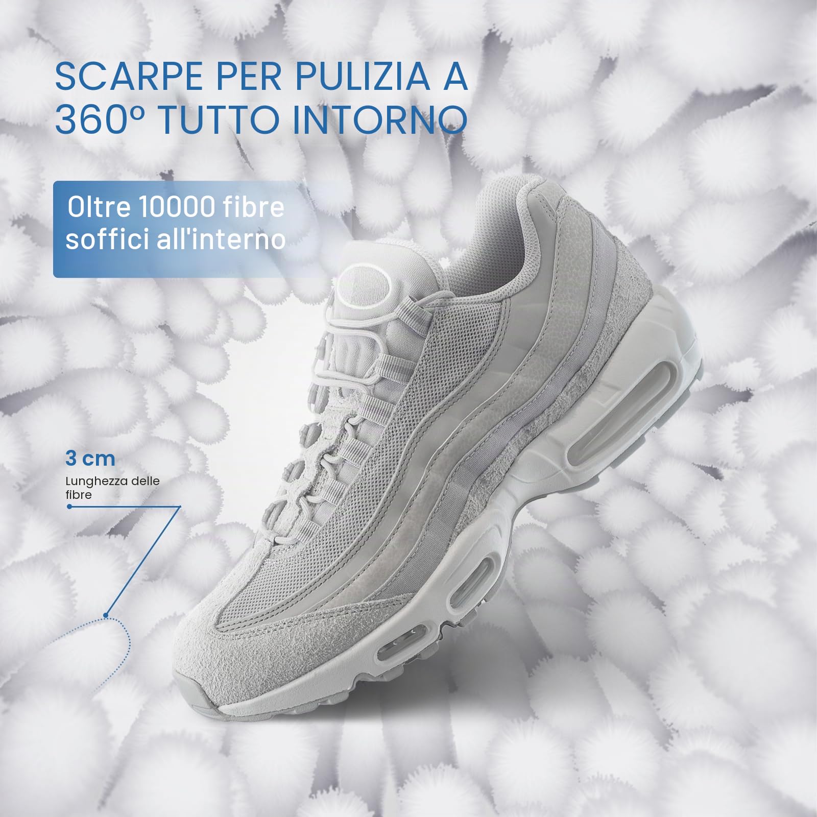 Teletrogy 2 Pezzi sacchetto per lavare scarpe in lavatrice con un paio Tendiscarpe Regolabili, Sacchetto Scarpe con Cerniera Nascosta, Riutilizzabile e Anti-deformazione Grigio