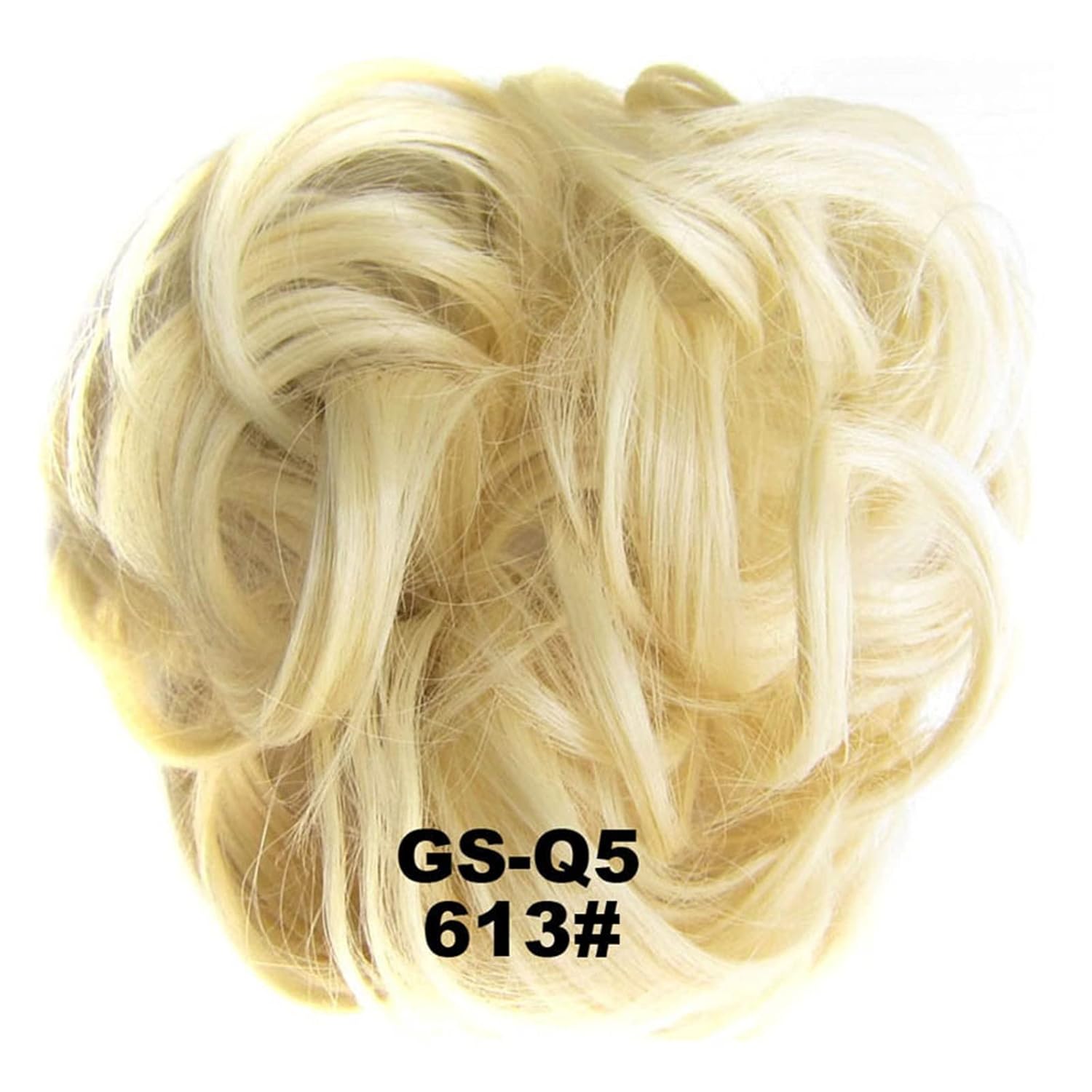 DorkTees Hair Bun Pieces for Women 1 Pack Messy Bun Hair Hoops Ponytail Extensions Synthetic Donut Curly Wavy Wigs for Women