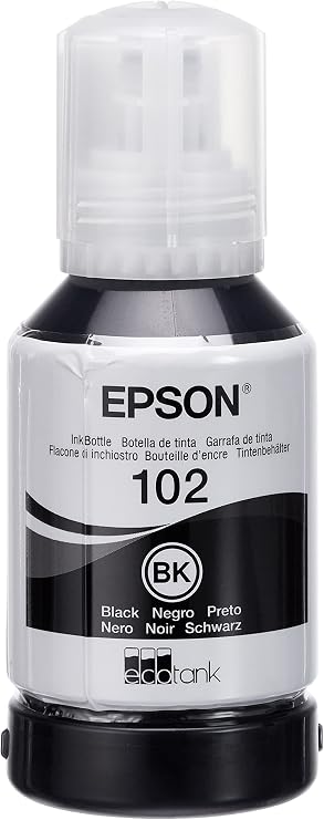 Epson EcoTank 102 Black Genuine Ink Bottle (Pack of 2)