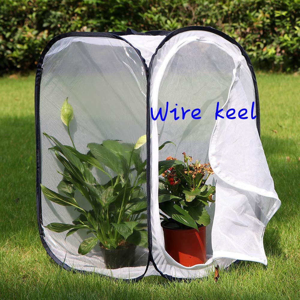Insecte et Papillon Habitat Net Terrarium Pop up Pliable Blanc Kids Butterfly Net Cage avec poignées 40 * 60 cm