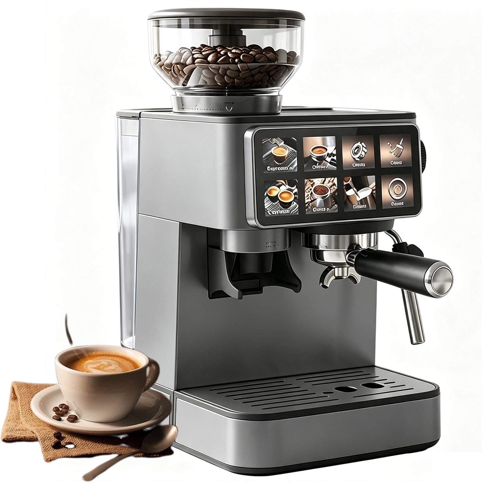 Cafetera Espresso 20 Bares con Varilla de Vapor Manual | Prepara espuma personalizada para capuchino, latte, flat white y macchiato durante el desayuno o después de comer