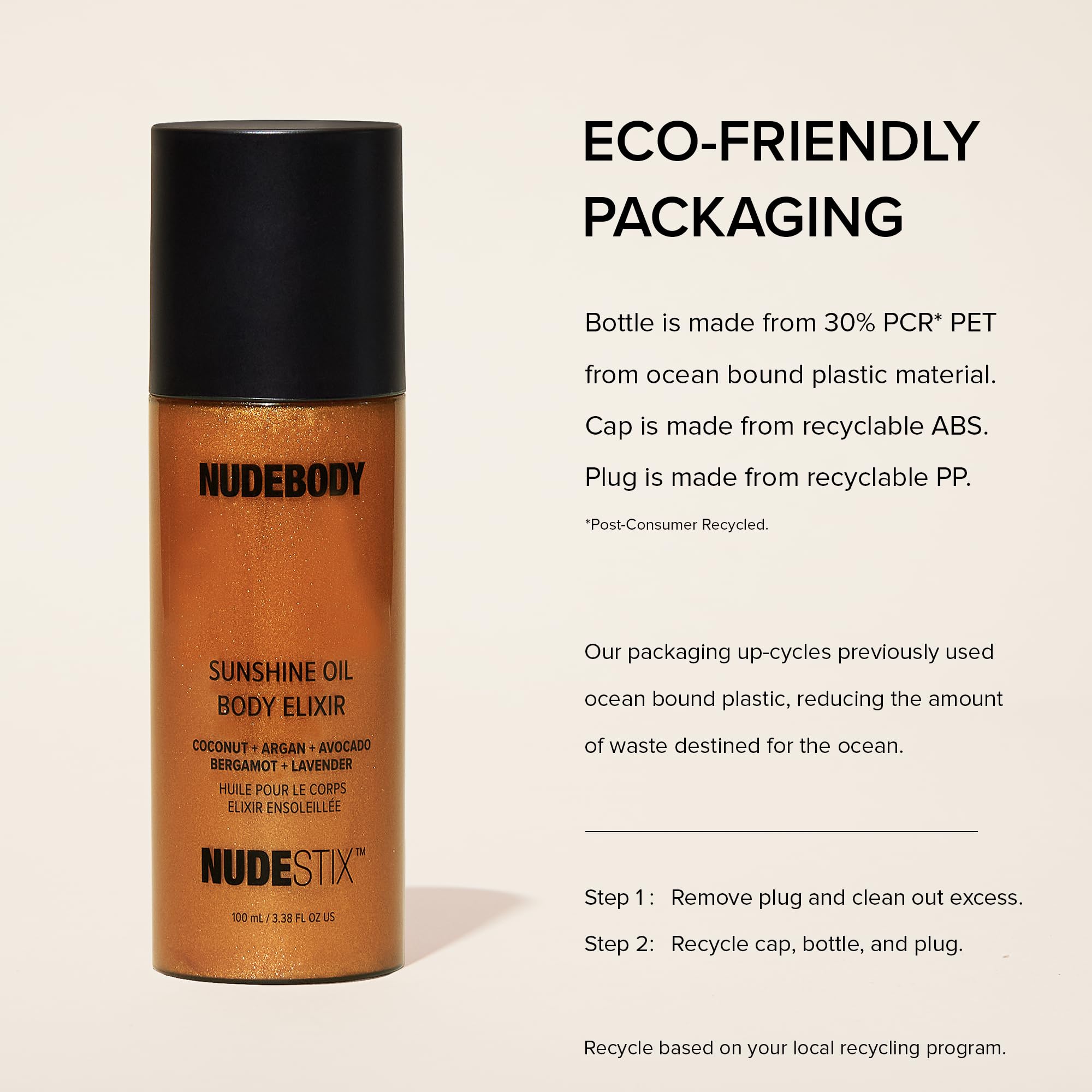 Nudestix Sunshine Oil Body Elixir – Hydrating with Gradual Tan & Golden Shimmer | Clean, DHA-Free | Coconut, Argan, Avocado & Squalane | Vegan