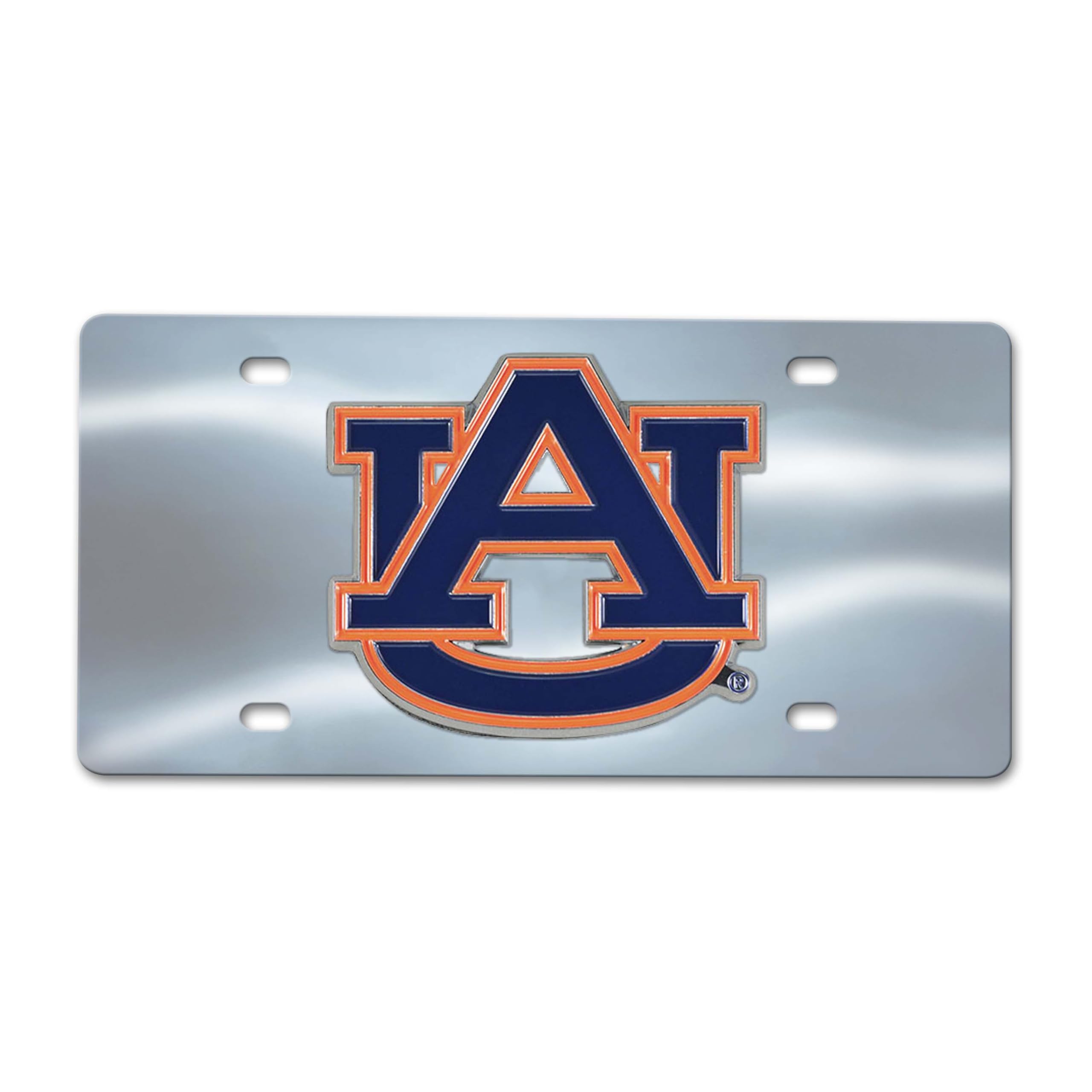 FANMATS NCAA Auburn Tigers Die Cast License Platedie Cast License Plate, Chrome, 6"X12"