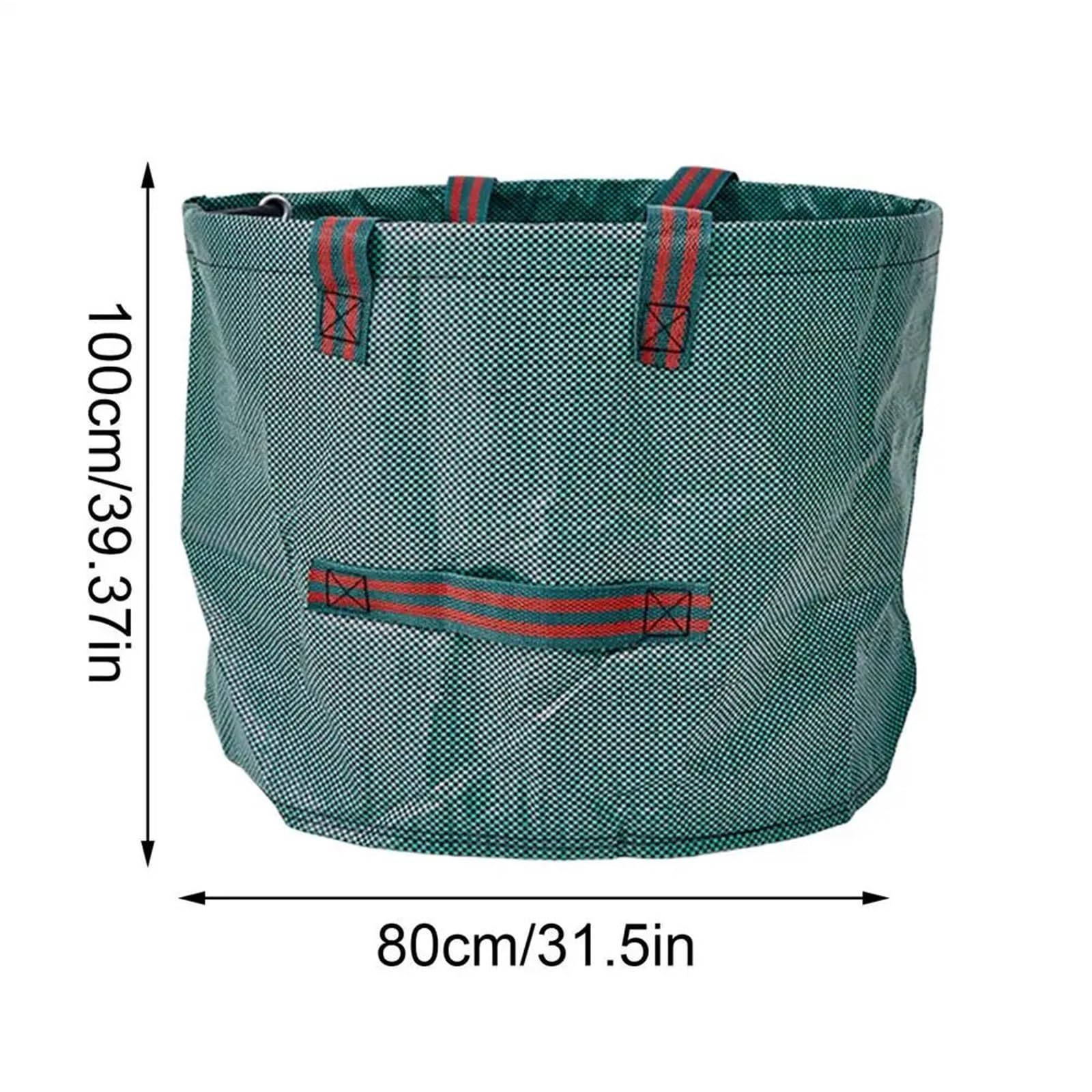Sacos Para Escombros Bolsas de césped y hojas plegables, grandes, de pie con asas, soporte de basura for jardín, Patio, porche, Camping, parque de basura