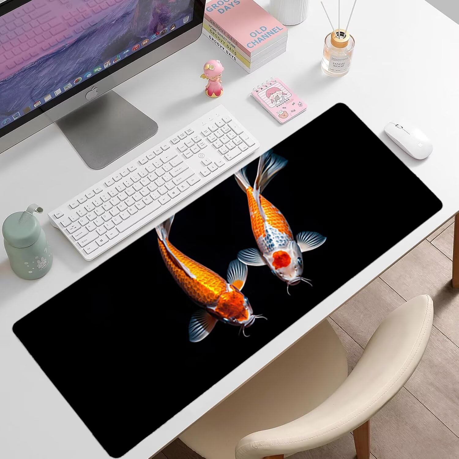 Podkładka pod mysz do gier XXL - 1400x600x3mm - zwierzęta duża antypoślizgowa podkładka pod klawiaturę biurową ze zszytymi krawędziami, czarna duża podkładka pod mysz do gier do biura i domu, poprawia