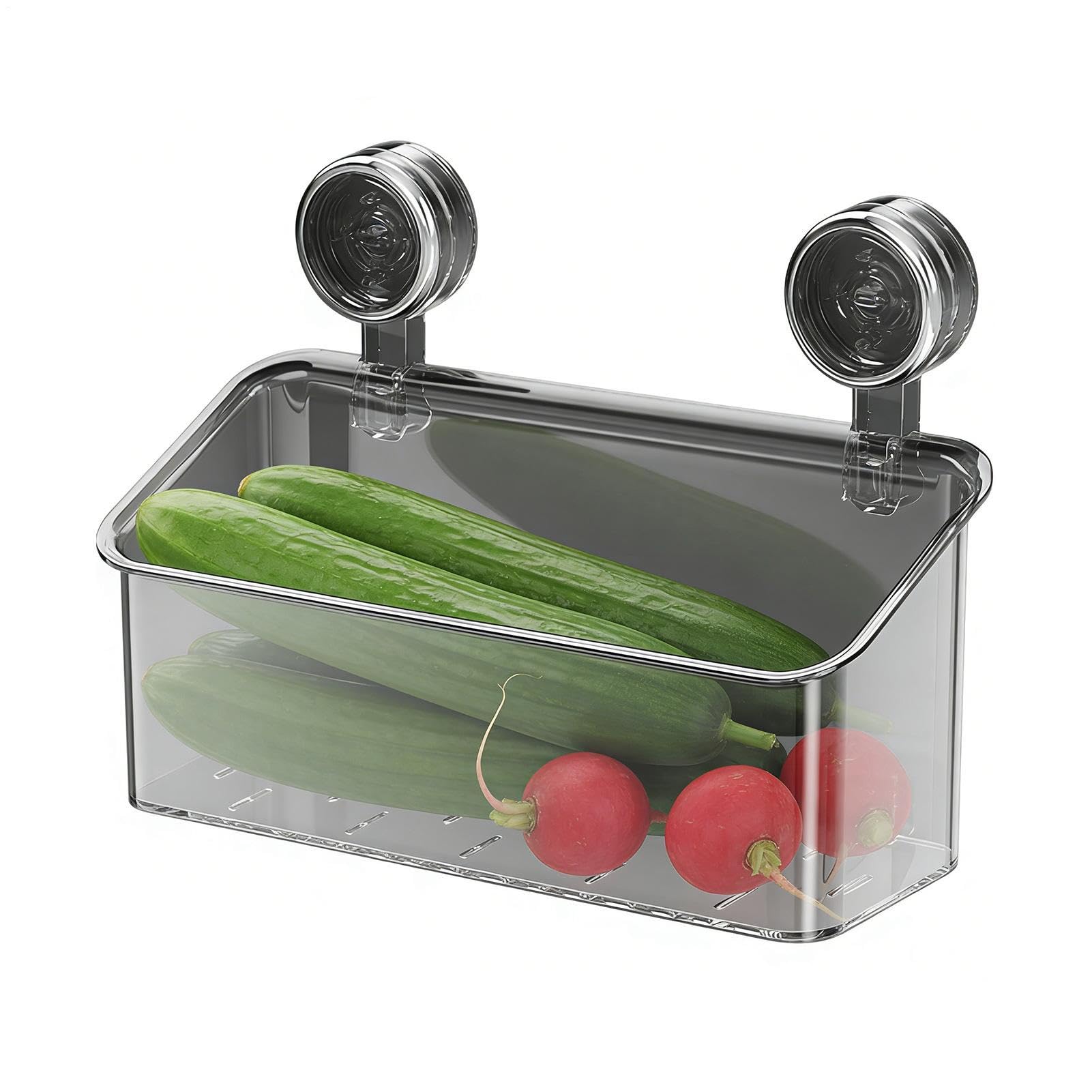 Étagère de douche à ventouse et rangement mural sans perçage pour salle de bain