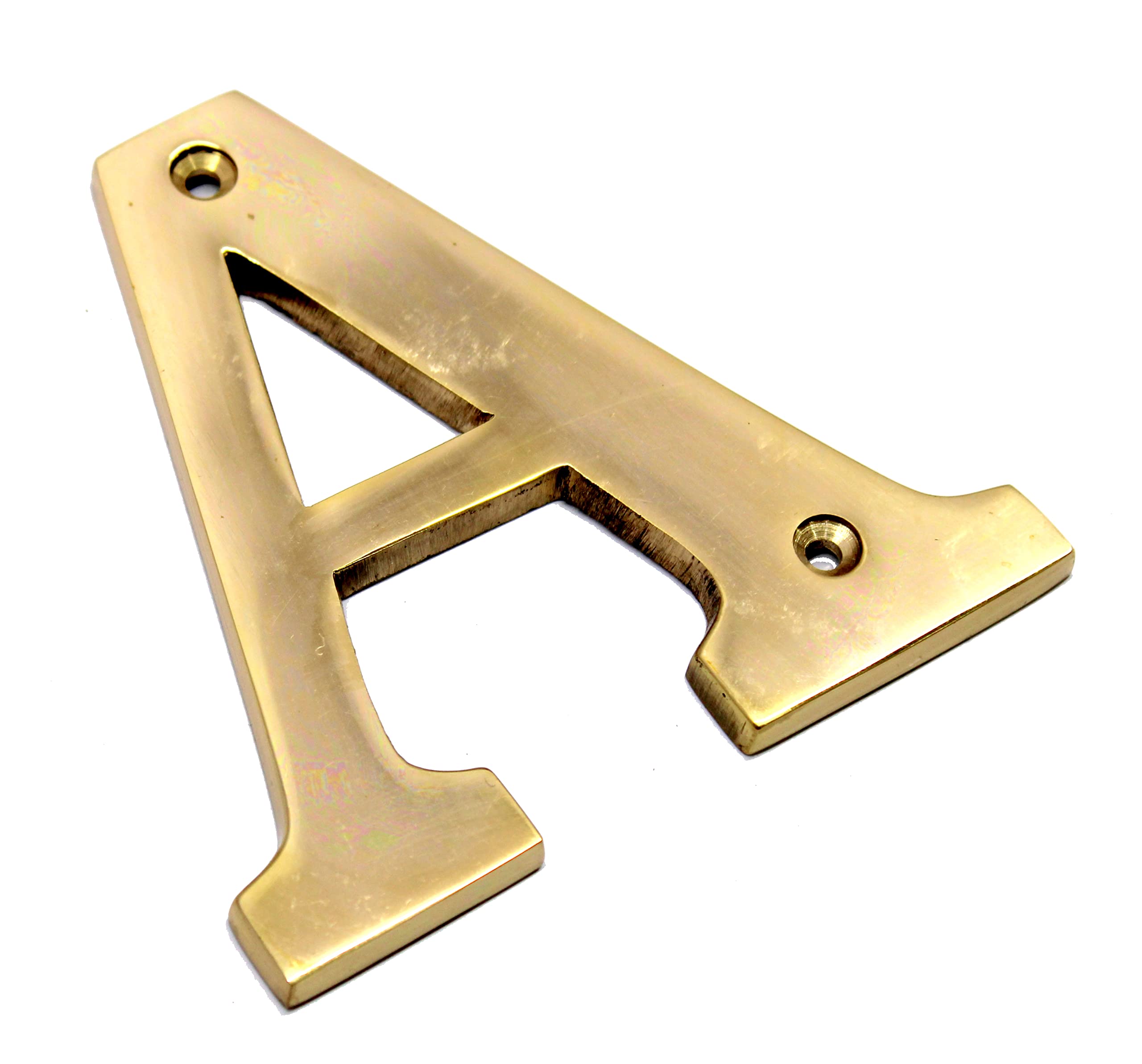 eSplanade Brass House Hotel Door Name Alphabets - Wall Door Plaque Alphabet Letter - Golden - 4" Inches ("A" Alphabet - 4") — Amazon image 3
