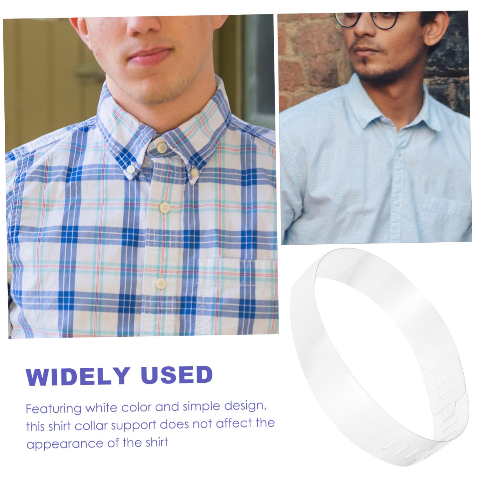 SOIMISS Camisas De Vestir Se Queda El Cuello Se Mantiene Moldeador Cuello De Camisa Accesorio Camisa El Cuello Se Desvía Soporte De Cuello Para Hombres El Plastico