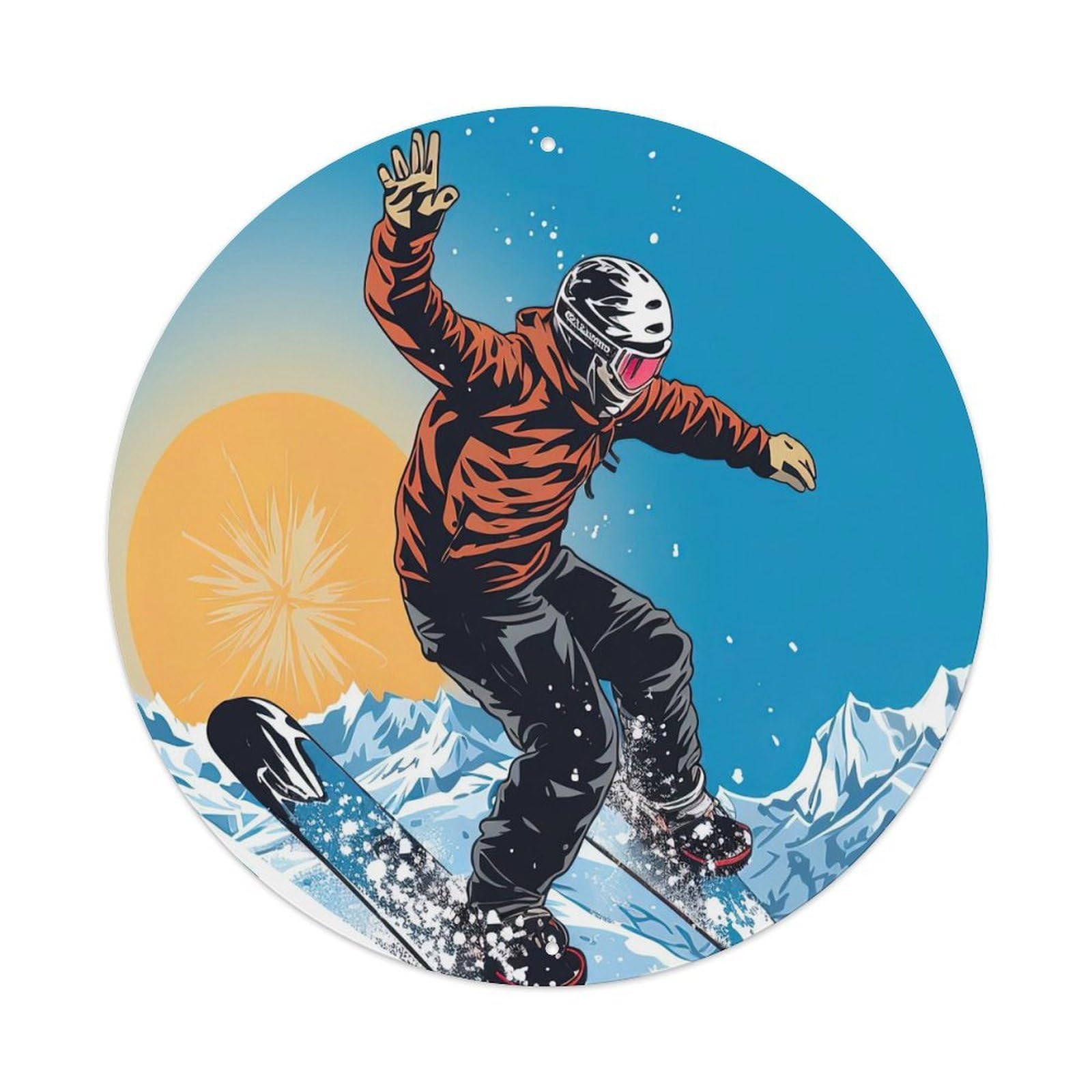 Extreme Sport Art Alpine Skiing Metal Tin Sign