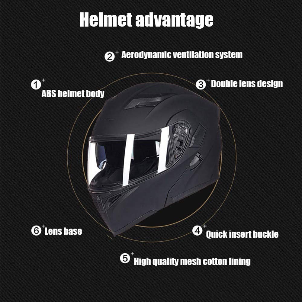 ABDOMINAL WHEEL Bluetooth Modular Flip Up Front Motorcycle Helmet Full Face Motorbike Helmet Lightweight With Double Sun Visor DOT/ECE Approved - View #7