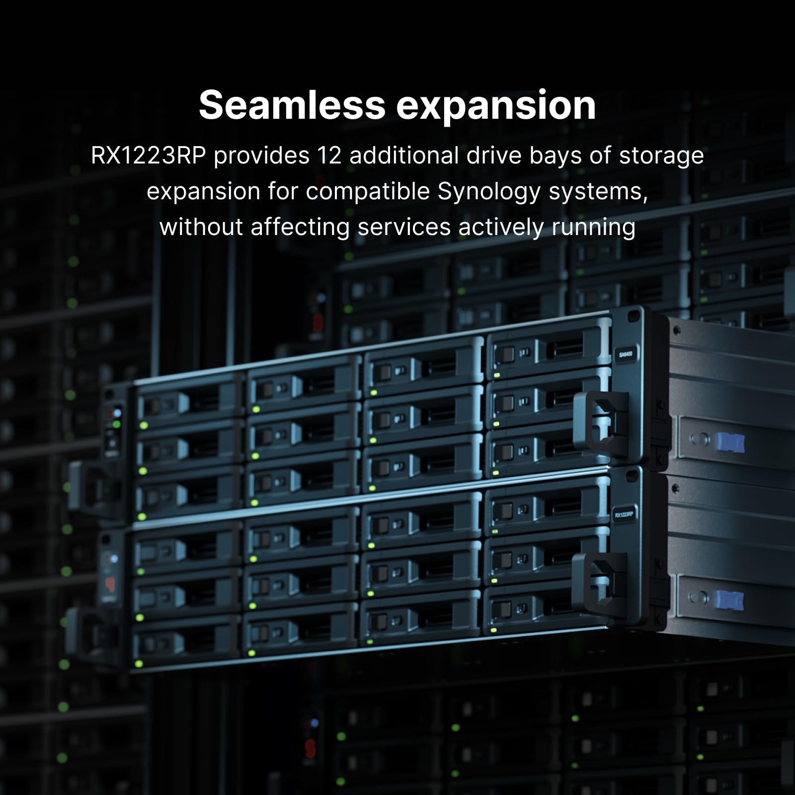Amazon.com: Synology RX1223RP 12-Bay Redundant Power Expansion Unit  (Diskless) : Electronics