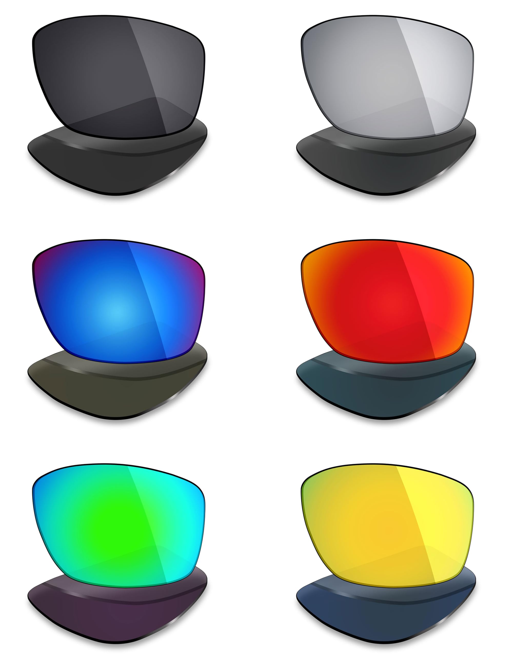 Mryok 6 Pairs Polarized Replacement Lenses for Ray-Ban RB4234 58mm Sunglass - Stealth Black/Fire Red/Ice Blue/Silver Titanium/Emerald Green/24K Gold