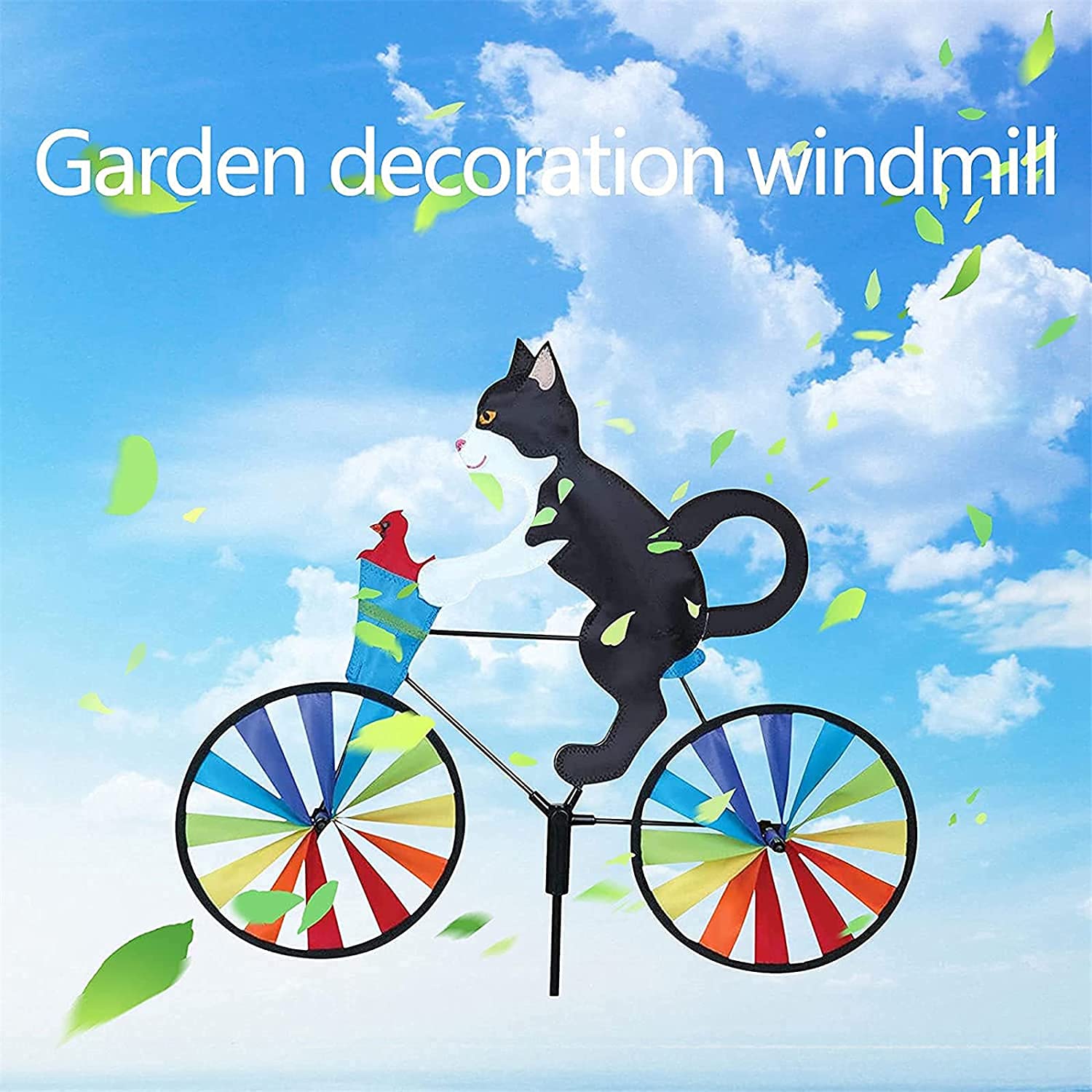3D Su Bike Mulino A Vento Outdoor Giardino Prato Paesaggio - Foto 5
