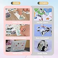 Vista 3 de Arme Paquete de 400 piezas de calcomanías de animales, calcomanías lindas de animales impermeables, calcomanías de mascotas para niños pequeños