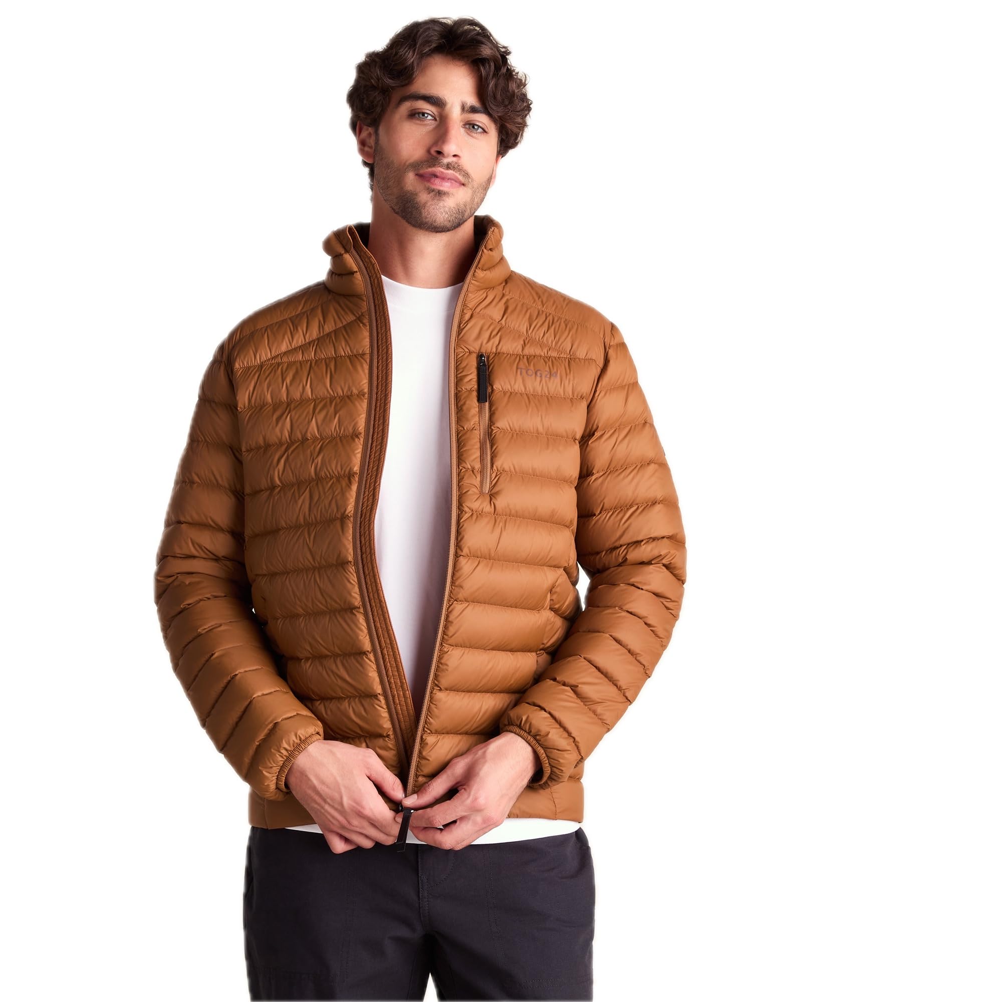 TOG24 Mens North Puffer Jacket - Burnt Orange - Size M