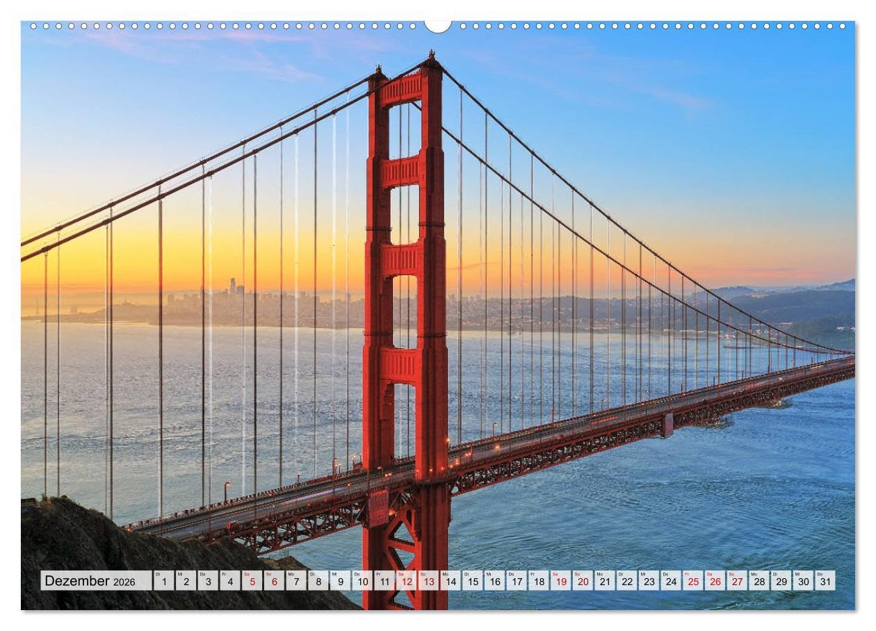 San Francisco - City on the Bay (Wandkalender 2026 DIN A2 quer), CALVENDO Monatskalender: Faszinierende Bilder der Traumstadt San Francisco an der Pazifikküste in Kalifornien (CALVENDO Orte)
