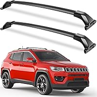 Vista 1 de KINGGERI Barras Transversales de Techo de 260lbs Compatibles con Jeep Compass 2018-2025, Rieles de Techo de Aluminio de Alta Resistencia, Barras