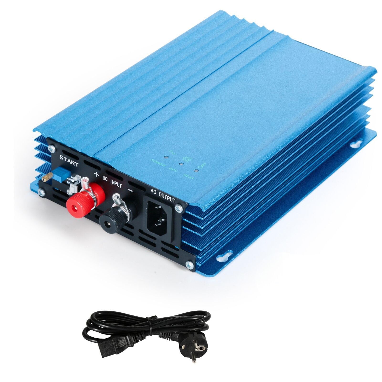 Jadeshay Inverter Solare,500W Grid Tie Inverter MPPT Micro Inverter DC 26V-42V per Pannelli solari e Scarico della Batteria a 24V,Pure Sine Wave Uscita 30W-250W Potenza Regolabile