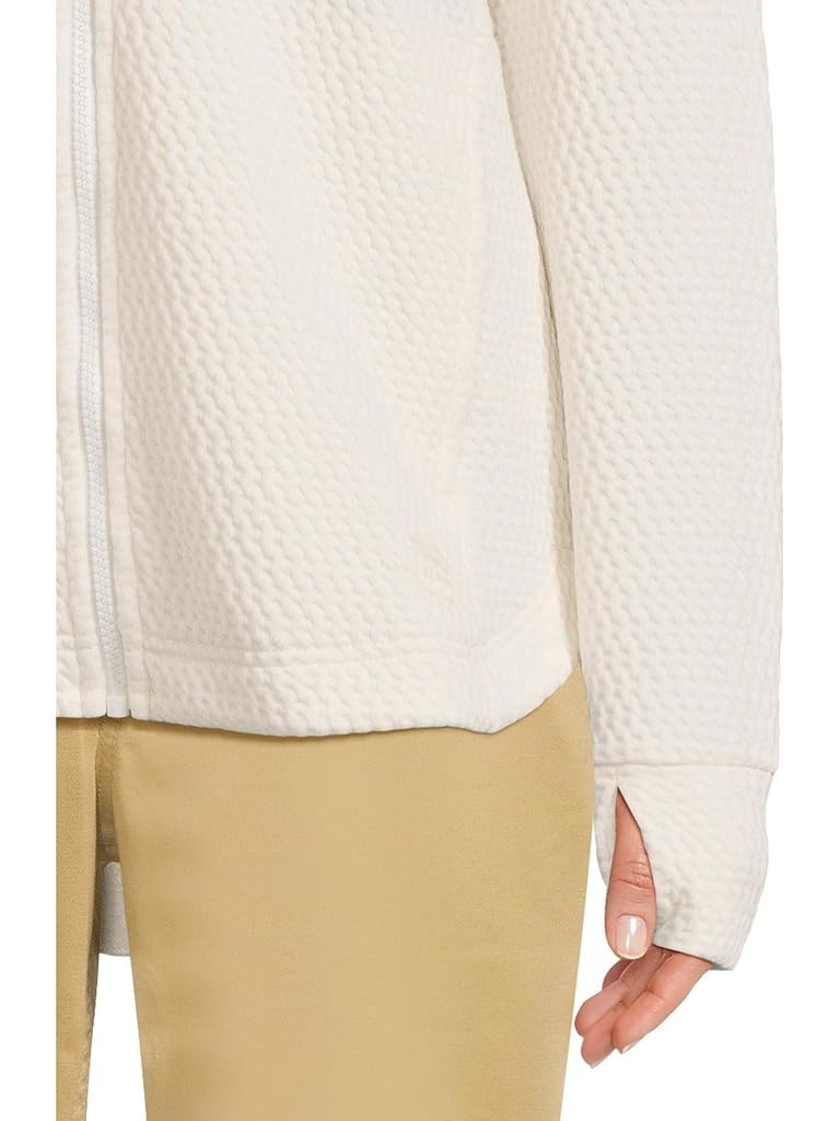 White L.L.Bean Ridgeknit Full-Zip Jacket