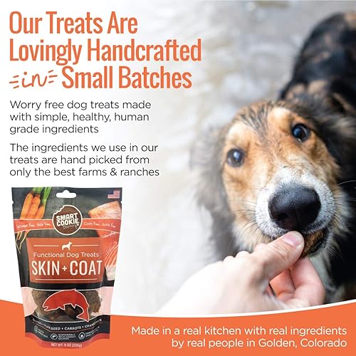Miniatura 4 de All Natural Dog Treats - Golosinas de salmón para perros para piel y pelaje saludables, ideales para estómagos sensibles o picazón, piel alérgica y