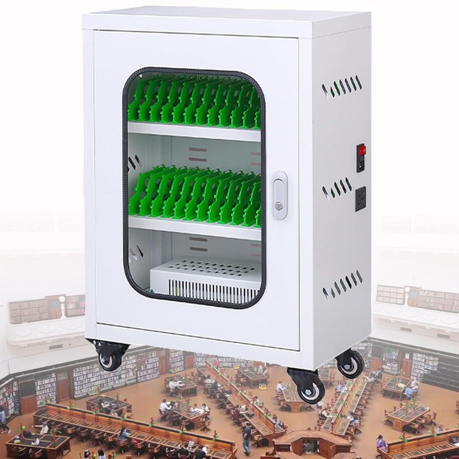 GTHTUHFD 50-Slot Portable Cell Phone Charging Cabinet Mobile Phone Charging Station & Locker Rechargeable Storage For Phones Perfect For Events & Offices,30slots