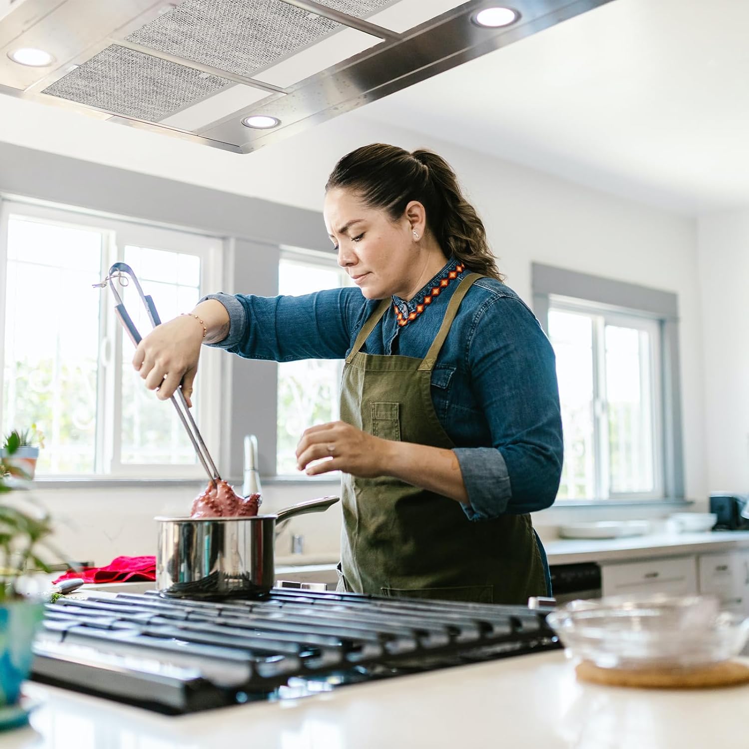 BP57 Range Hood Filter with Light Lens pack 2 for Broan-NuTone 43000 Series Stove Hood Vent Air Filter-Kitchen Exhaust Grease Aluminum Filter- 11-3/8 x 11-3/4 In - Image 7