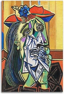 Pablo Picasso《Weeping Woman》Print Poster Cool Artworks Painting Wall Art Canvas Prints Hanging Picture Home Decors Gift Idea 20x30inch(50x75cm)