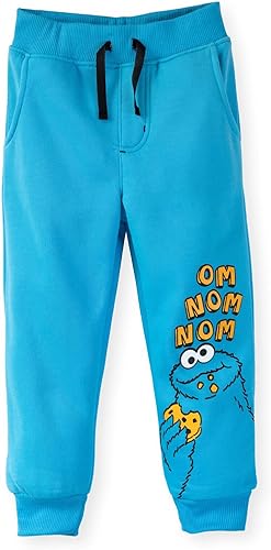 Miniatura 2 de Sesame Street Elmo Cookie Monster Oscar The Grouch - Paquete de 3 pantalones de vellón para niños pequeños