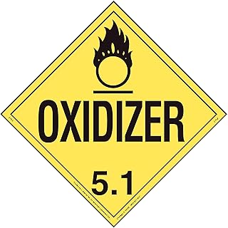 Labelmaster Z-PVX Oxidizer Hazmat Placard, Worded, Permanent Vinyl (Pack of 25)