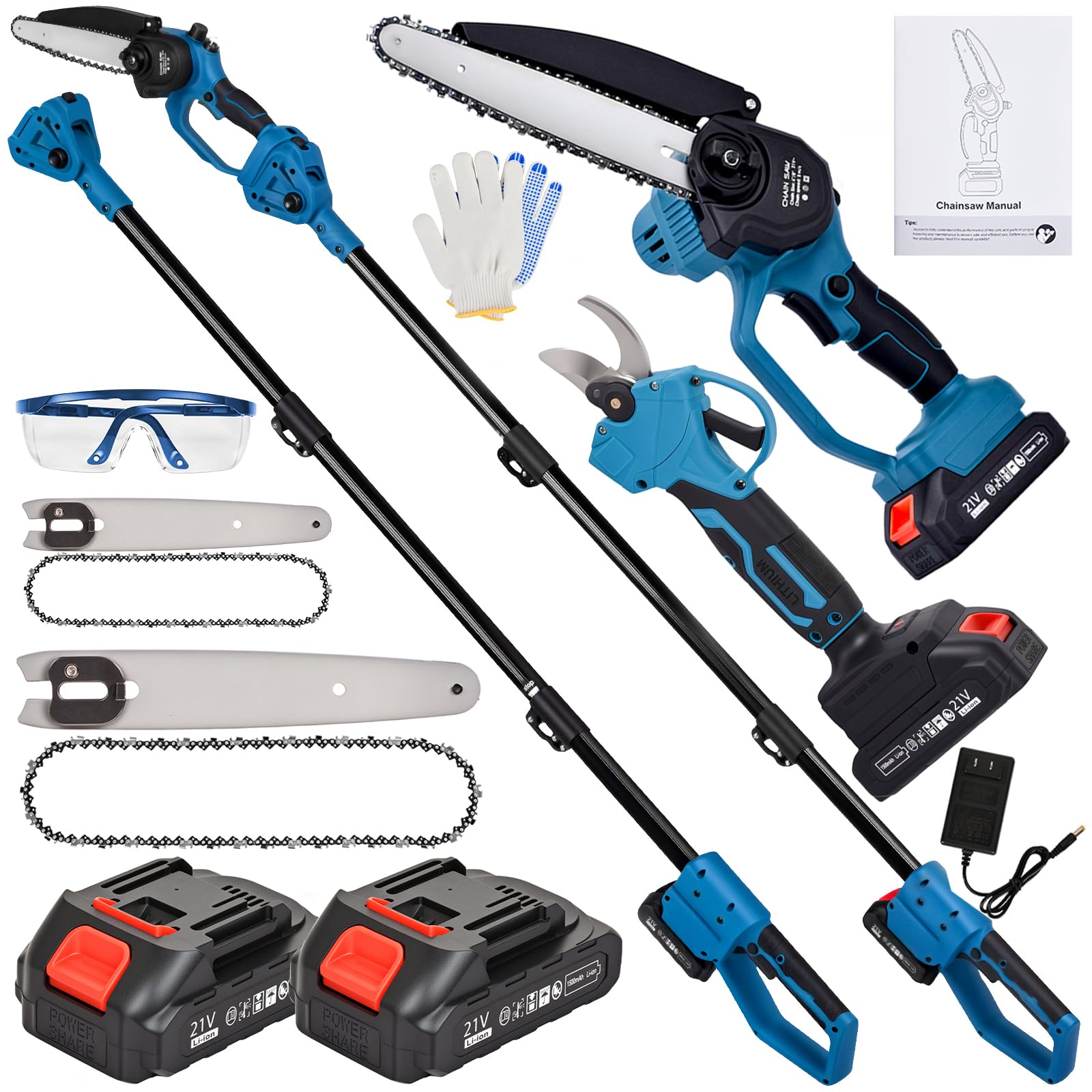 Electric pole saw (Blue-with Pruning Shear)