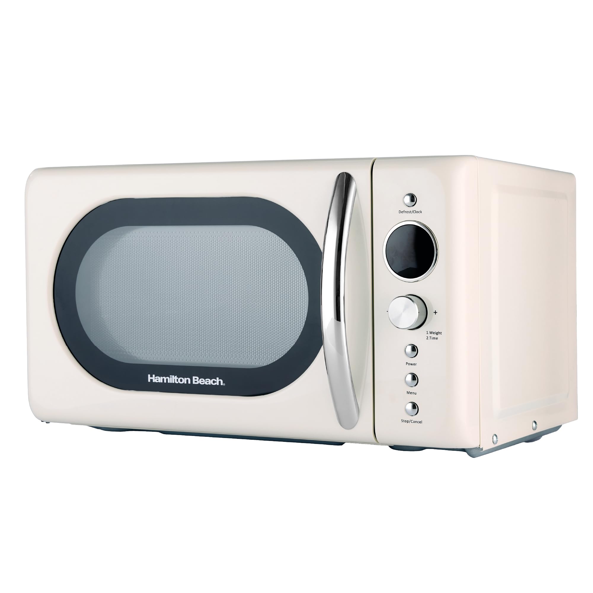 20L Retro Microwave, Compact, 8 Presets, 60 Min Timer, Express Cooking, Child Lock, LED Display, Defrost, 700W - HB70H20C, Cream