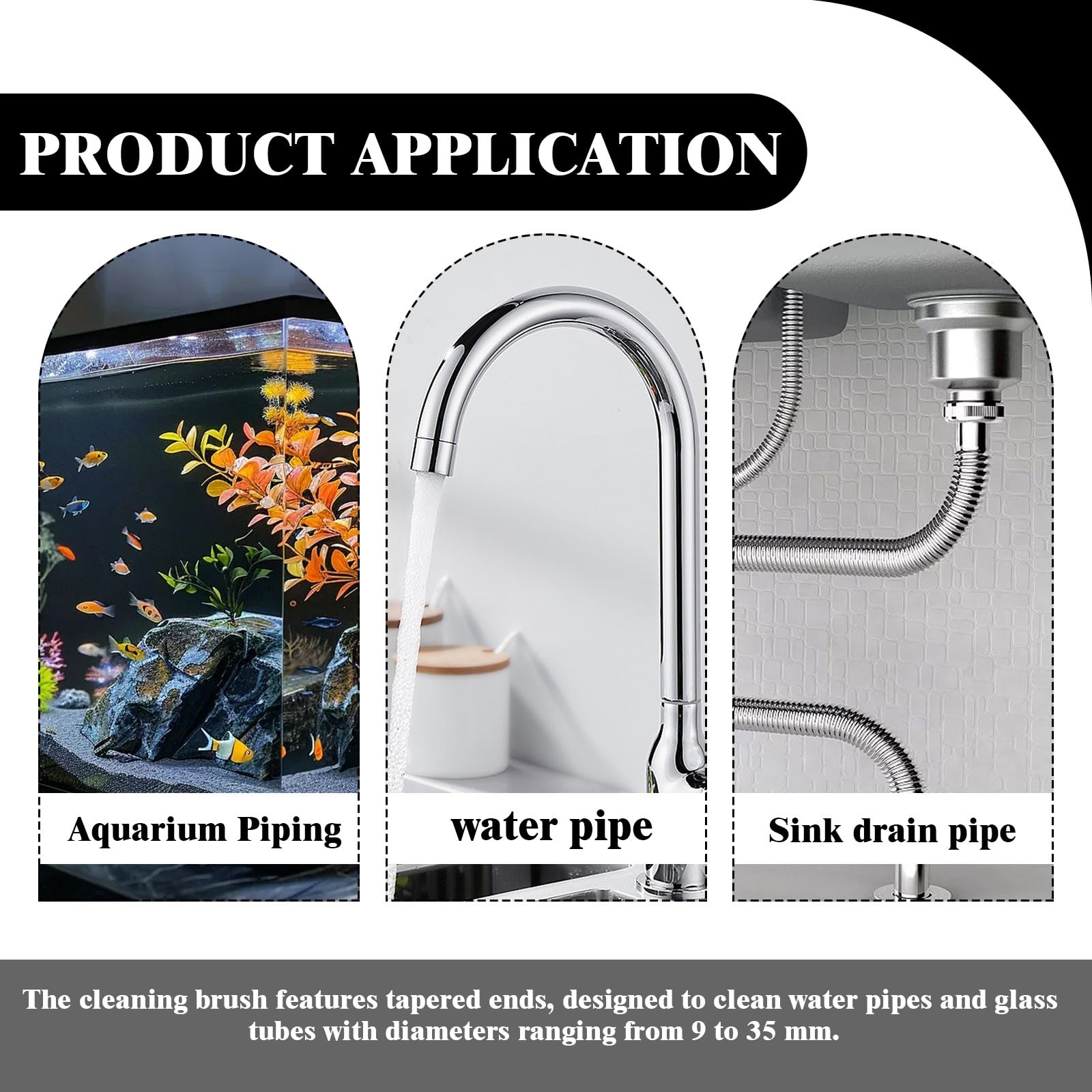 Cepillo Limpia Tuberías De 200 Cm – Desatascador Flexible De Doble Cabeza para Lavabo, Baño, Cocina Y Refrigerador – Herramienta Eficaz para Limpiar Desagües Y Eliminación De Residuos