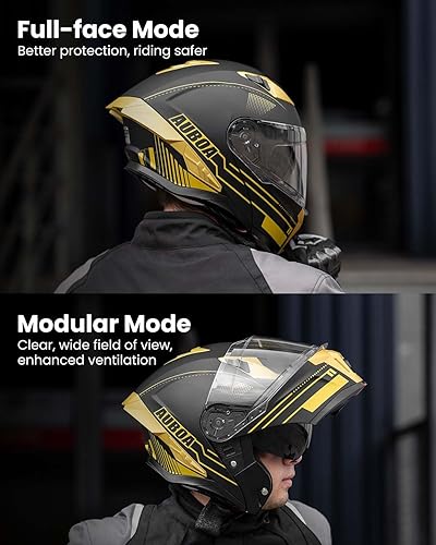Miniatura 3 de Casco modular para motocicleta de cara completa con doble visera abatible para adultos, hombres y mujeres, modelo 928