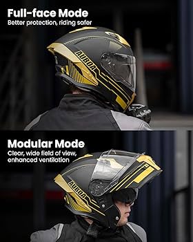 AUBOA Modular Motorcycle Helmets for Adults Men Women Dual