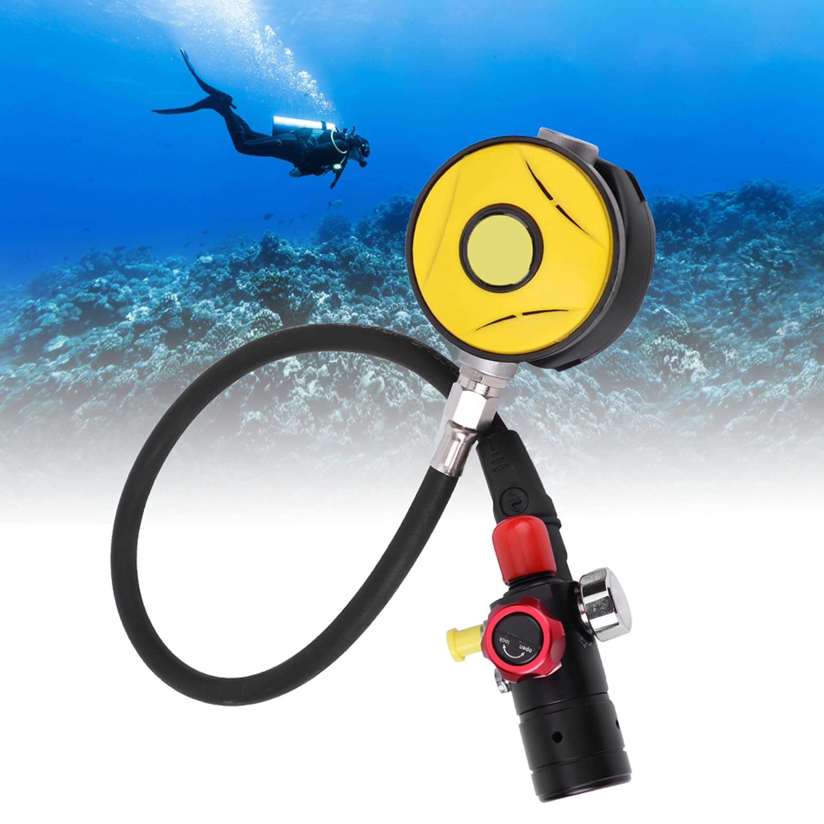 Válvula de Respiración para Buceo, Válvula de Aire para Buceo de Aleación de Aluminio, Función de Respiración de Presión Constante para Bucear bajo el Agua