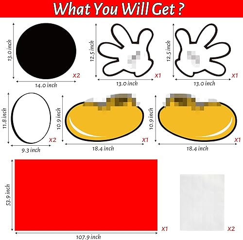 Miniatura 2 de Kit de decoración de Halloween para tronco o ratón de golosina, oreja de ratón con patas de mano y 1 mantel para decoración exterior al aire libre,