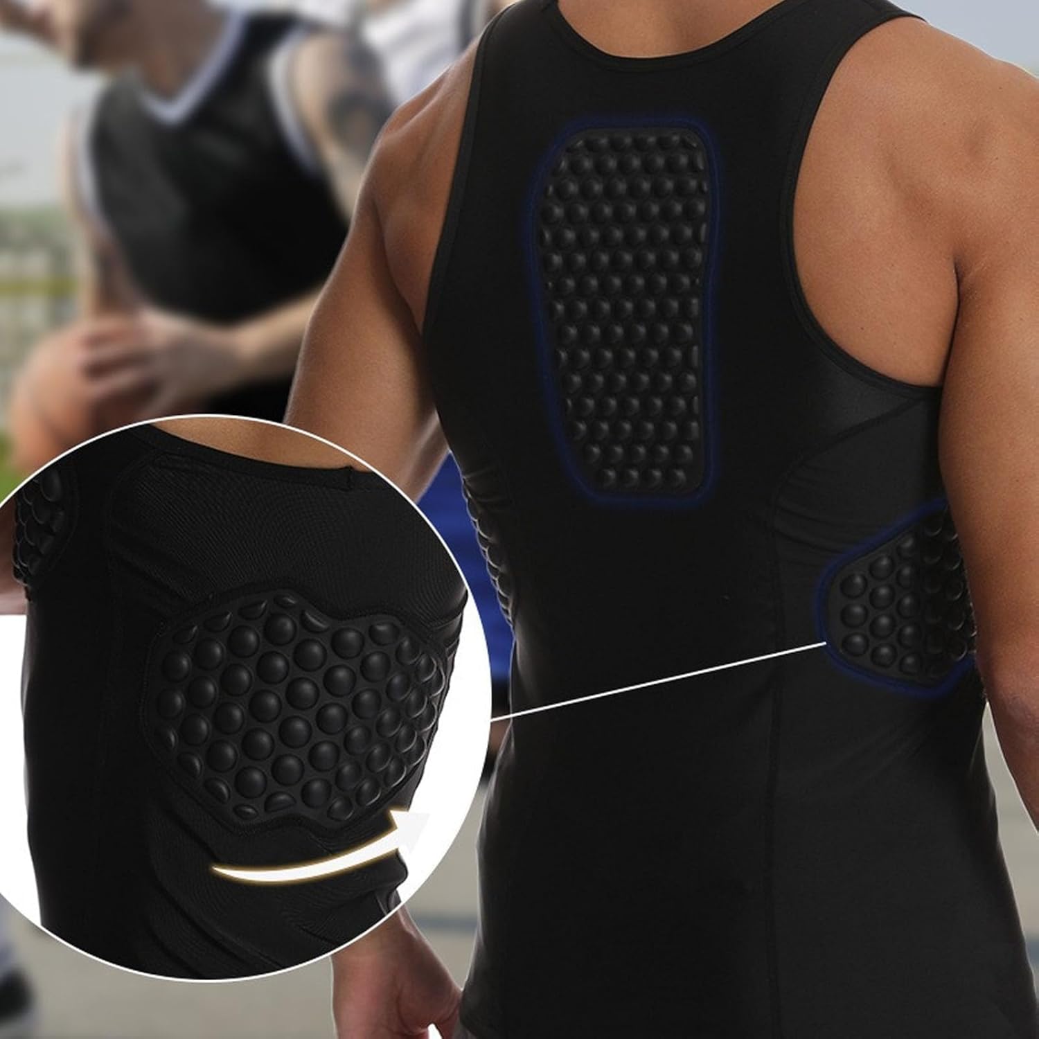 Baseball Chest Protector Breathable Fast Drying EVA Shockproof Block Sport Sleeveless Protective Shirt for Softball Football